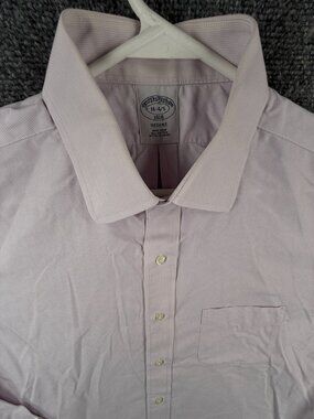 Brooks Brothers Non Iron Long Sleeve Button Up Shirt Men Purple 16 34/35 Regent